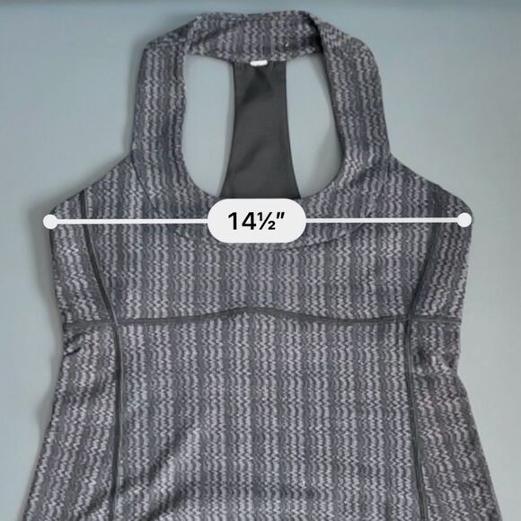 Lululemon Scoop Neck Tank Luon Light Ziggy Wee September Black / Black Size 6 - Picture 6 of 8